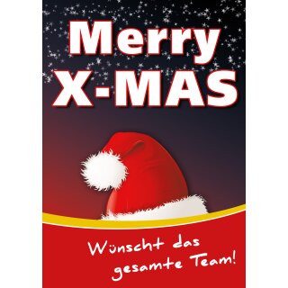 Plakat Poster - Weihnachten - Merry X-MAS DIN A1 - 59,4 x 84,1 cm