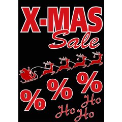 Plakat Poster - Weihnachten - X-MAS SALE