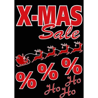 Plakat Poster - Weihnachten - X-MAS SALE DIN A4 - 10 Stk. im Sparset