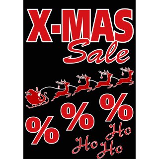 Plakat Poster - Weihnachten - X-MAS SALE DIN A1 2Stk. im Kundenstopper Sparset