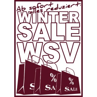 Poster Plakat Winterschlussverkauf - WSV Winter SALE