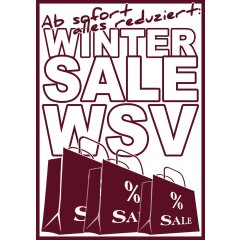 Poster Plakat Winterschlussverkauf - WSV Winter SALE