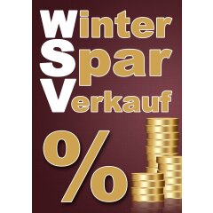 Poster Plakat Winterschlussverkauf - WSV Winter-Spar-Verkauf