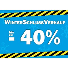 Poster Plakat Winterschlussverkauf - WSV 40 Prozent Quer
