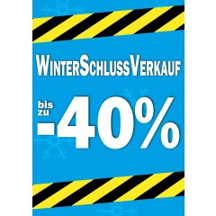 Poster Plakat Winterschlussverkauf - WSV 40 Prozent